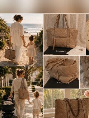 Chanel Vintage Series 11 Era Lambskin Lady Braid Travel Tote